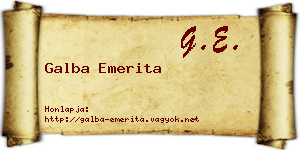 Galba Emerita névjegykártya